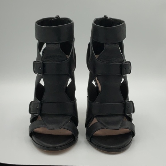 Pour La Victoire High Dress Cage Stiletto Pumps size 7 - Picture 2 of 13